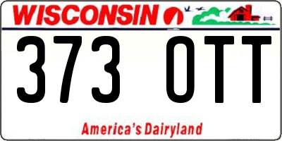 WI license plate 373OTT