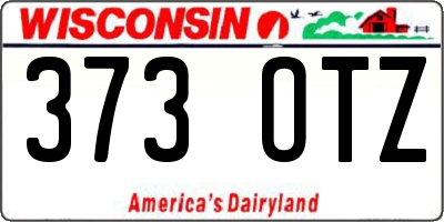 WI license plate 373OTZ