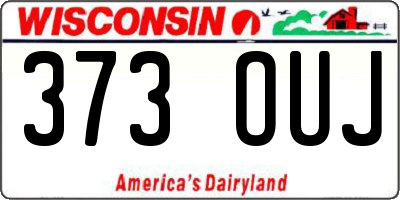 WI license plate 373OUJ
