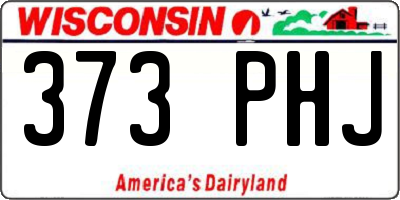 WI license plate 373PHJ