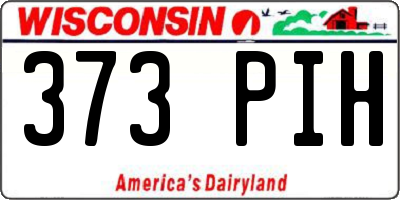 WI license plate 373PIH