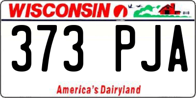 WI license plate 373PJA