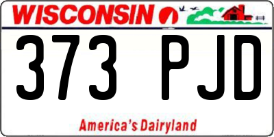 WI license plate 373PJD