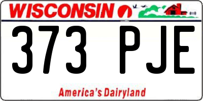 WI license plate 373PJE