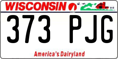 WI license plate 373PJG
