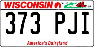 WI license plate 373PJI