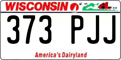 WI license plate 373PJJ