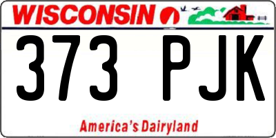 WI license plate 373PJK