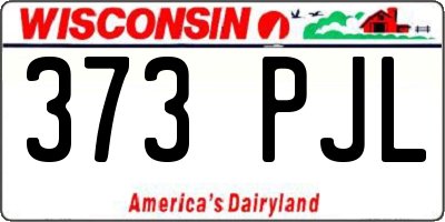 WI license plate 373PJL