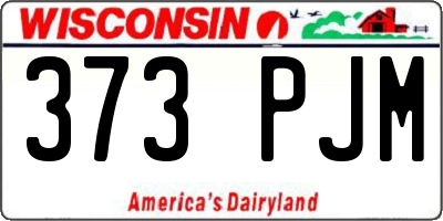 WI license plate 373PJM