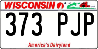WI license plate 373PJP