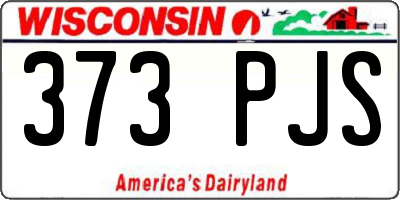 WI license plate 373PJS