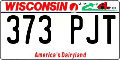 WI license plate 373PJT