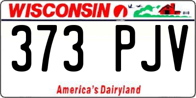 WI license plate 373PJV