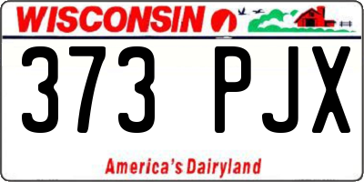WI license plate 373PJX