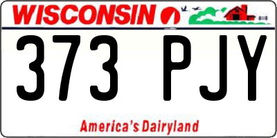 WI license plate 373PJY