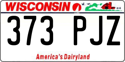 WI license plate 373PJZ