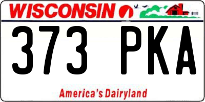 WI license plate 373PKA