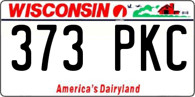 WI license plate 373PKC