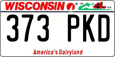 WI license plate 373PKD