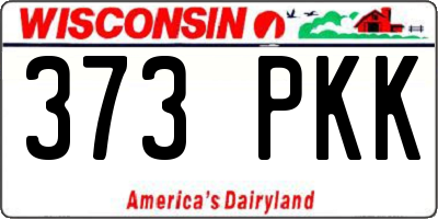 WI license plate 373PKK