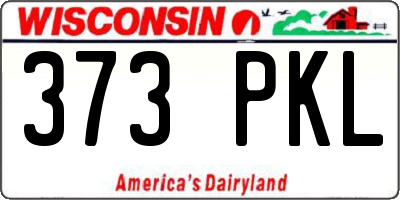 WI license plate 373PKL