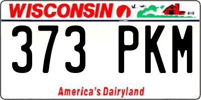 WI license plate 373PKM