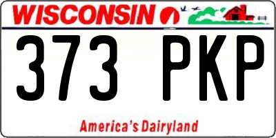 WI license plate 373PKP