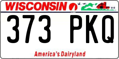 WI license plate 373PKQ
