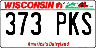 WI license plate 373PKS