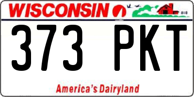 WI license plate 373PKT