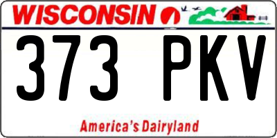 WI license plate 373PKV