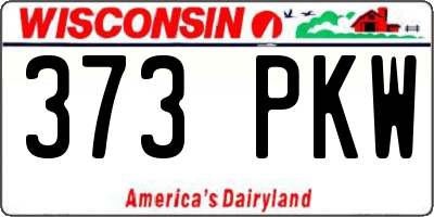 WI license plate 373PKW
