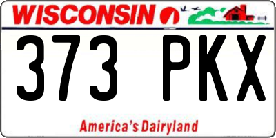 WI license plate 373PKX