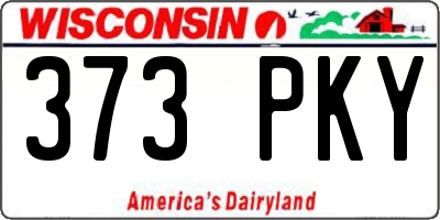 WI license plate 373PKY