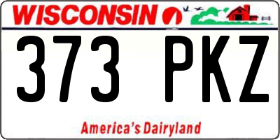 WI license plate 373PKZ