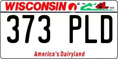 WI license plate 373PLD