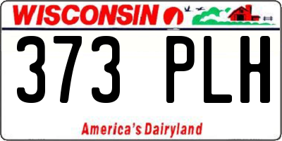 WI license plate 373PLH