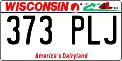 WI license plate 373PLJ