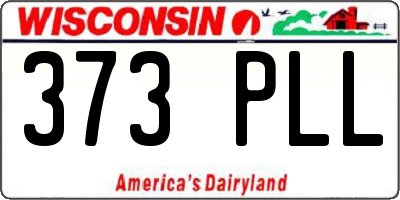WI license plate 373PLL