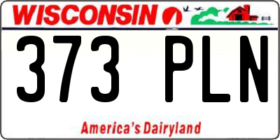 WI license plate 373PLN