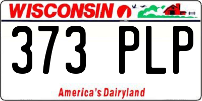 WI license plate 373PLP