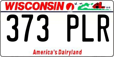 WI license plate 373PLR