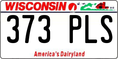WI license plate 373PLS