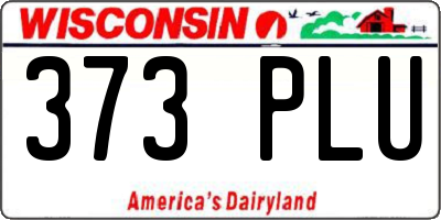 WI license plate 373PLU