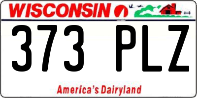 WI license plate 373PLZ