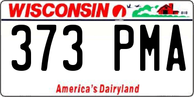 WI license plate 373PMA