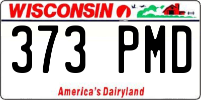 WI license plate 373PMD