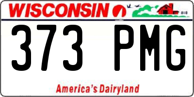 WI license plate 373PMG