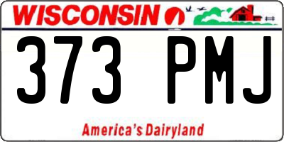 WI license plate 373PMJ